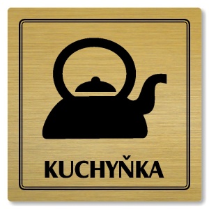 Kuchyňka, 148x148mm, zlatá, Utah